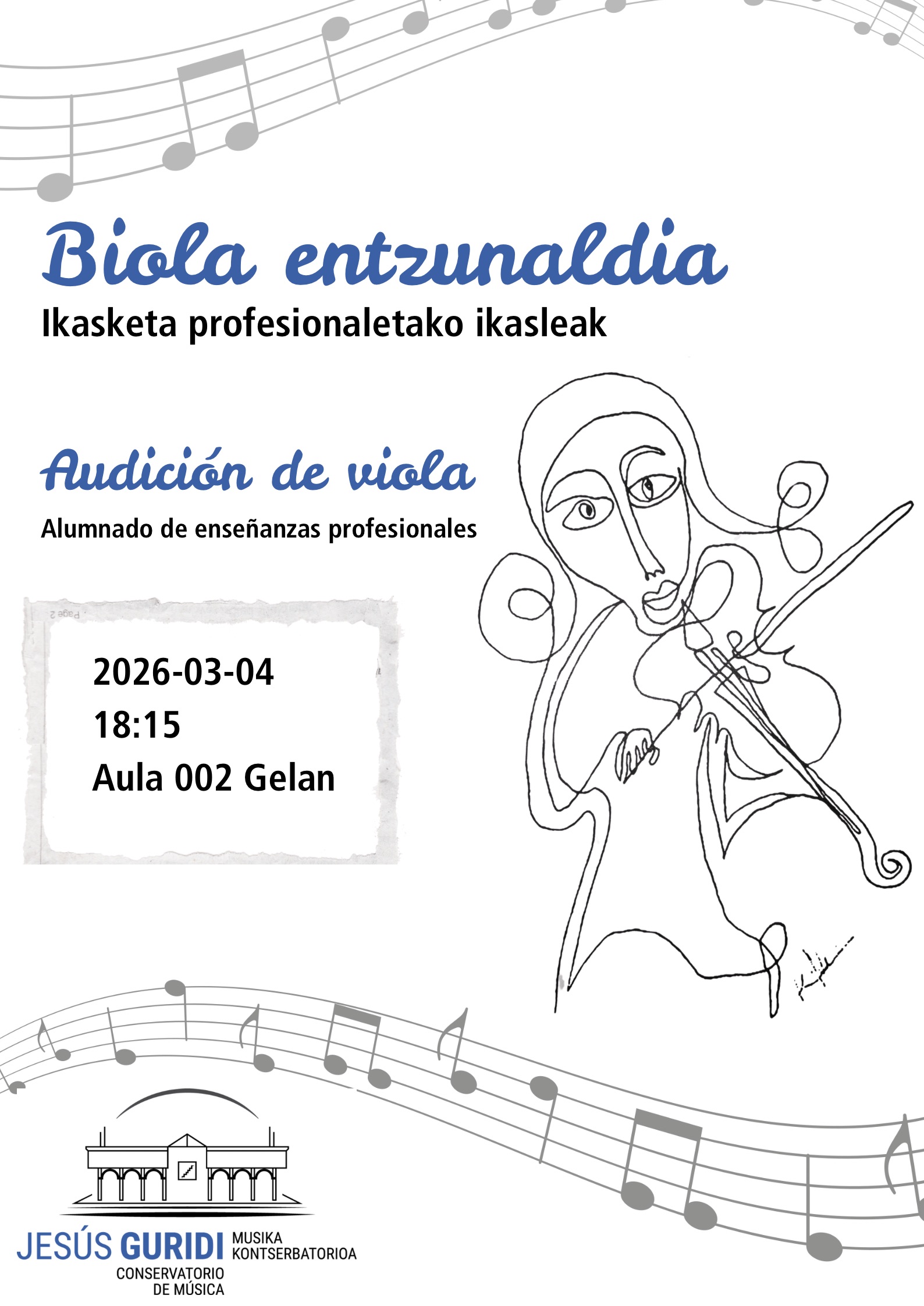 Black and White Simple Acoustic Music Festival Poster