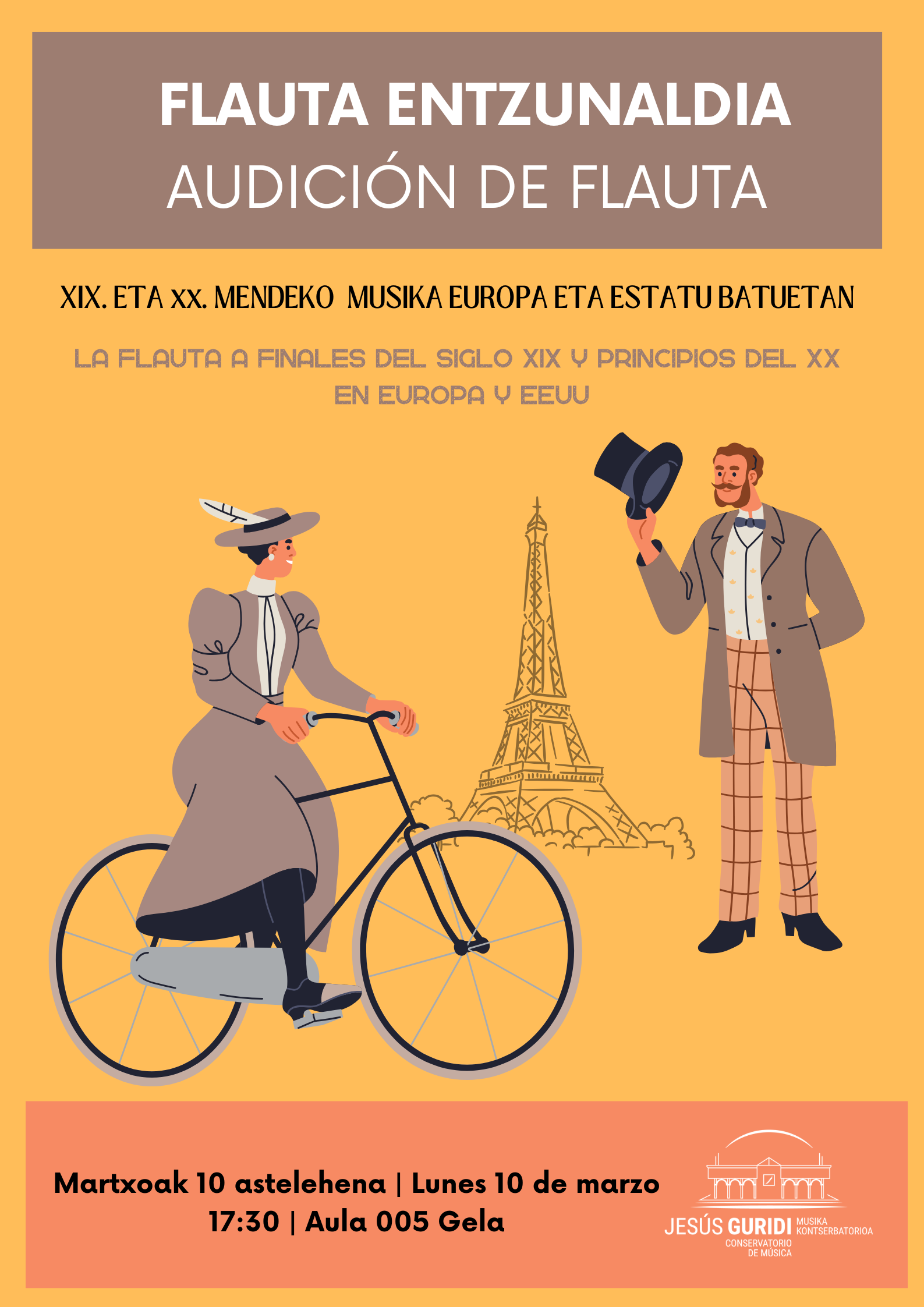 audición de flauta / flauta entzunaldia